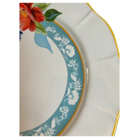 2020 The Pioneer Woman Spring Bouquet Round Floral Platter Plate Candle Holder - Picture 7 of 9